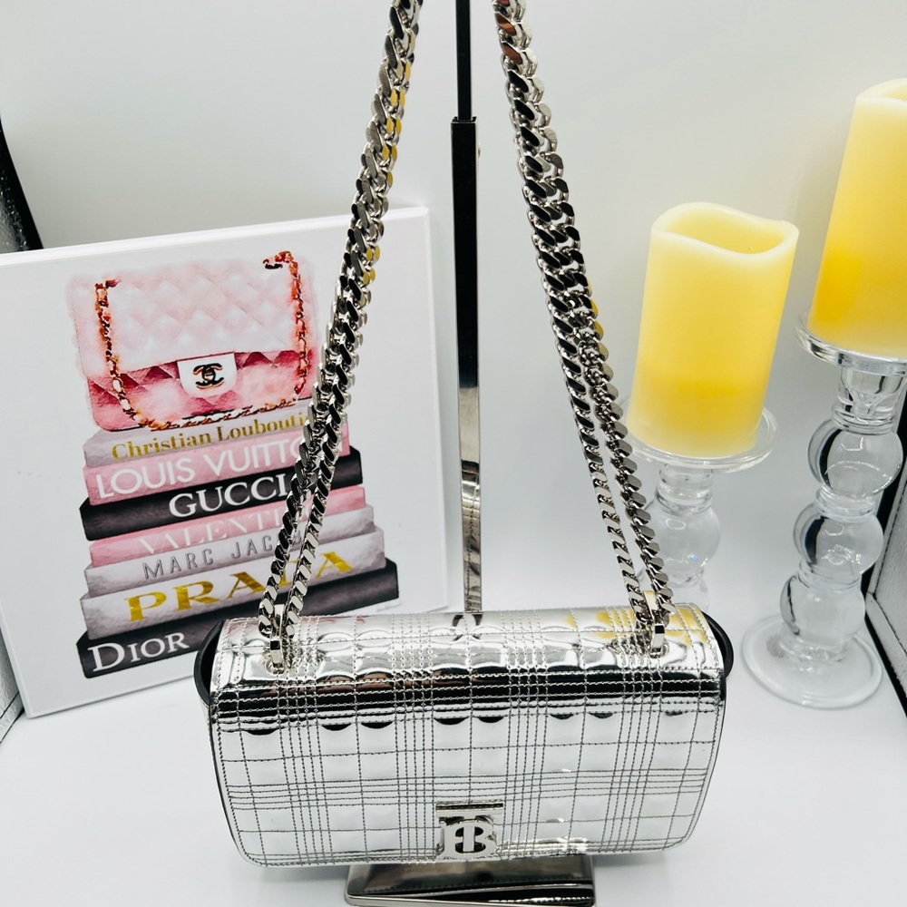 Burberry Lola Metallic Silver Bag - EUC - Picture 9 of 14